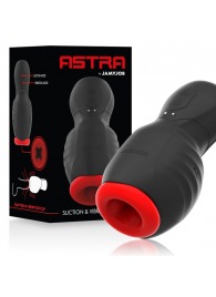 Черно-красный мастурбатор с вибрацией и всасыванием - JAMYJOB - в Южно-Сахалинске купить с доставкой