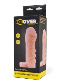 Фаллическая удлиняющая насадка с кольцом для фиксации - 16 см. - ToyFa - в Южно-Сахалинске купить с доставкой