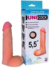 Фаллическая насадка Харнесс UNICOCK 5,5  - 17 см. - LOVETOY (А-Полимер) - купить с доставкой в Южно-Сахалинске