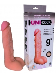 Фаллическая насадка Харнесс UNICOCK 9  - 24 см. - LOVETOY (А-Полимер) - купить с доставкой в Южно-Сахалинске