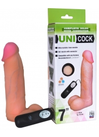 Фаллическая насадка Харнесс UNICOCK 7  с вибрацией - 19 см. - LOVETOY (А-Полимер) - купить с доставкой в Южно-Сахалинске