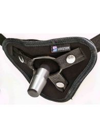 Страпон с 2 насадками и вибрацией UniStrap - 20 и 18 см. - LOVETOY (А-Полимер) - купить с доставкой в Южно-Сахалинске