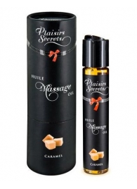 Массажное масло с ароматом карамели Huile de Massage Gourmande Caramel - 59 мл. - Plaisir Secret - купить с доставкой в Южно-Сахалинске