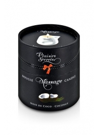 Массажная свеча с ароматом кокоса Bougie de Massage Gourmande Coco - 80 мл. - Plaisir Secret - купить с доставкой в Южно-Сахалинске