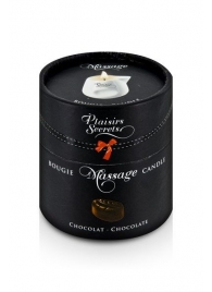 Массажная свеча с ароматом шоколада Bougie de Massage Gourmande Chocolat - 80 мл. - Plaisir Secret - купить с доставкой в Южно-Сахалинске