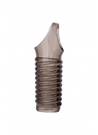 Дымчатая насадка с рёбрышками и подхватом мошонки ToyFa XLover - 12,5 см. - ToyFa - в Южно-Сахалинске купить с доставкой