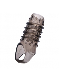 Открытая дымчатая насадка с точками и рёбрами ToyFa XLover - 11,5 см. - ToyFa - в Южно-Сахалинске купить с доставкой