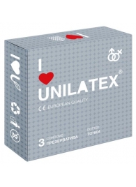 Презервативы с точками Unilatex Dotted - 3 шт. - Unilatex - купить с доставкой в Южно-Сахалинске