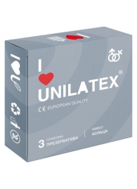 Презервативы с рёбрами Unilatex Ribbed - 3 шт. - Unilatex - купить с доставкой в Южно-Сахалинске