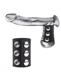 Утяжка на пенис на кнопочках 100% PVC STRAP WITH METAL SNAP - BlueLine - купить с доставкой в Южно-Сахалинске