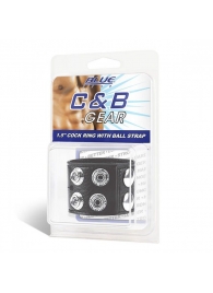 Ремень на член и мошонку 1.5  Cock Ring With Ball Strap - BlueLine - купить с доставкой в Южно-Сахалинске
