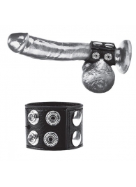 Ремень на член и мошонку 1.5  Cock Ring With Ball Strap - BlueLine - купить с доставкой в Южно-Сахалинске