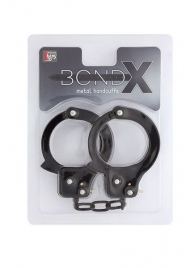 Чёрные наручники из листового металла BONDX METAL CUFFS BLACK - Dream Toys - купить с доставкой в Южно-Сахалинске