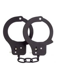 Чёрные наручники из листового металла BONDX METAL CUFFS BLACK - Dream Toys - купить с доставкой в Южно-Сахалинске