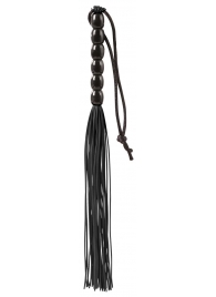 Чёрная мини-плеть из резины Rubber Mini Whip - 22 см. - Blush Novelties - купить с доставкой в Южно-Сахалинске