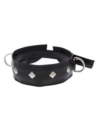 Полиуретановый ошейник с пуклями и D-кольцами Collar with Studs - Blush Novelties - купить с доставкой в Южно-Сахалинске