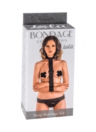 Ошейник с длинной лентой и наручниками Strap Bondage Kit Plus Size - Lola Games - купить с доставкой в Южно-Сахалинске