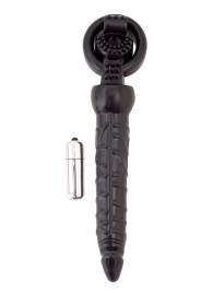 Черная вибронасадка с анальным стимулятором - ToyFa - в Южно-Сахалинске купить с доставкой