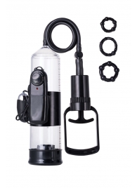 Вакуумная помпа A-toys с вибропулей и эрекционными кольцами - A-toys - в Южно-Сахалинске купить с доставкой