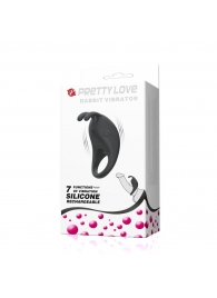 Чёрное эрекционное кольцо с вибрацией Rabbit Vibrator - Baile - в Южно-Сахалинске купить с доставкой