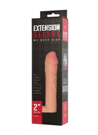 Телесная насадка-удлинитель Extension sleeve с подхватом - 17 см. - Sitabella - в Южно-Сахалинске купить с доставкой