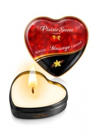 Массажная свеча с ароматом ванили Bougie Massage Candle - 35 мл. - Plaisir Secret - купить с доставкой в Южно-Сахалинске