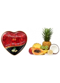 Массажная свеча с ароматом экзотических фруктов Bougie Massage Candle - 35 мл. - Plaisir Secret - купить с доставкой в Южно-Сахалинске