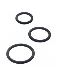 Набор из 3 чёрных эрекционных колец - ToyFa - в Южно-Сахалинске купить с доставкой