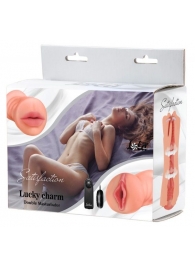Двусторонний мастурбатор с вибропулей Satisfaction Lucky charm - Lola Games - в Южно-Сахалинске купить с доставкой