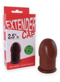 Коричневый латексный удлинитель пениса 2.5 in - Sitabella - в Южно-Сахалинске купить с доставкой