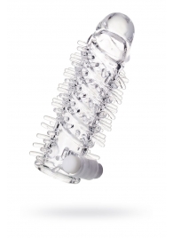 Насадка на пенис TOYFA A-Toys с вибропулей и шипами - 13,4 см. - A-toys - в Южно-Сахалинске купить с доставкой