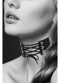 Оригинальный ошейник-чокер со шнуровкой - Bijoux Pour Toi - купить с доставкой в Южно-Сахалинске