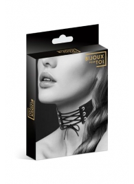 Оригинальный ошейник-чокер со шнуровкой - Bijoux Pour Toi - купить с доставкой в Южно-Сахалинске