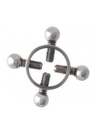 Серебристые зажимы для сосков на винтах - ToyFa - купить с доставкой в Южно-Сахалинске