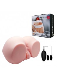 Телесный мастурбатор с двумя любовными тоннелями и вибрацией - Baile - в Южно-Сахалинске купить с доставкой