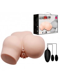 Телесный полуторс с двумя любовными тоннелями и вибрацией - Baile - в Южно-Сахалинске купить с доставкой