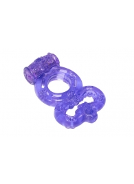 Фиолетовое эрекционное кольцо Rings Treadle с подхватом - Lola Games - в Южно-Сахалинске купить с доставкой