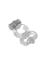 Прозрачное эрекционное кольцо Rings Treadle с подхватом - Lola Games - в Южно-Сахалинске купить с доставкой