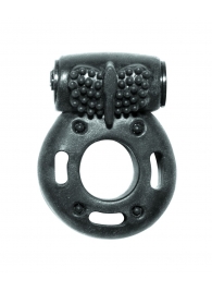 Черное эрекционное кольцо с вибрацией Rings Axle-pin - Lola Games - в Южно-Сахалинске купить с доставкой