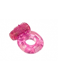 Розовое эрекционное кольцо с вибрацией Rings Axle-pin - Lola Games - в Южно-Сахалинске купить с доставкой