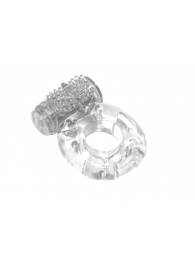 Прозрачное эрекционное кольцо с вибрацией Rings Axle-pin - Lola Games - в Южно-Сахалинске купить с доставкой
