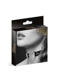 Чёрный чокер с кольцом в форме сердца - Bijoux Pour Toi - купить с доставкой в Южно-Сахалинске