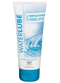 Лубрикант на основе чистой родниковой воды WaterLube - 100 мл. - HOT - купить с доставкой в Южно-Сахалинске