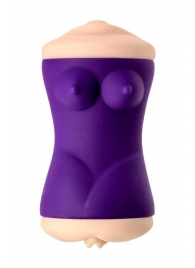 Двухсторонний мастурбатор JOS YARA в фиолетовой колбе - JOS - в Южно-Сахалинске купить с доставкой