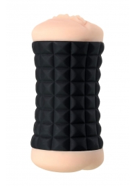 Двухсторонний мастурбатор JOS JANICE в черном цилиндре - JOS - в Южно-Сахалинске купить с доставкой