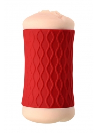 Двухсторонний мастурбатор JOS  NADIN в красном цилиндре - JOS - в Южно-Сахалинске купить с доставкой