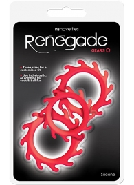 Набор из 3 красных эрекционных колец Renegade Gears - NS Novelties - в Южно-Сахалинске купить с доставкой