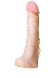 Реалистичная насадка с мошонкой REAL Standard - 18 см. - LOVETOY (А-Полимер) - купить с доставкой в Южно-Сахалинске