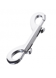 Серебристый двухсторонний карабин TOYFA Metal - ToyFa - купить с доставкой в Южно-Сахалинске