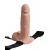 Телесный перезаряжаемый вибрострапон 7  Hollow Rechargeable Strap-on with Balls - 20,3 см. - Pipedream - купить с доставкой в Южно-Сахалинске